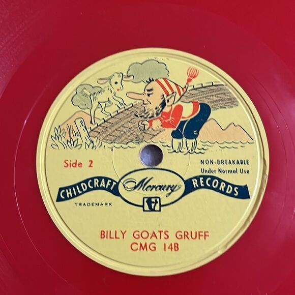 Mercury Records Vintage RARE Red 78 Vinyl Billy Goat Gruff Boris Karloff - Picture 4 of 10